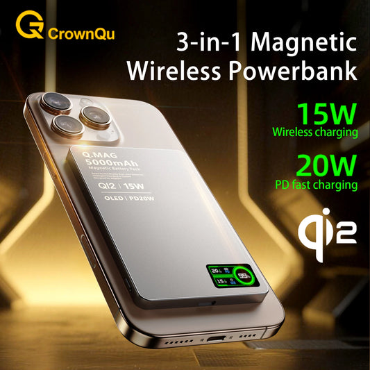 Magnetic 3 in 1 Wireless Power Bank